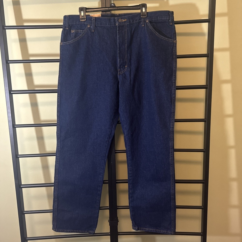 Dickies Men's 40x32 5-Pocket Work Jean Regular Fit Straight Leg Dark Blue NEW
